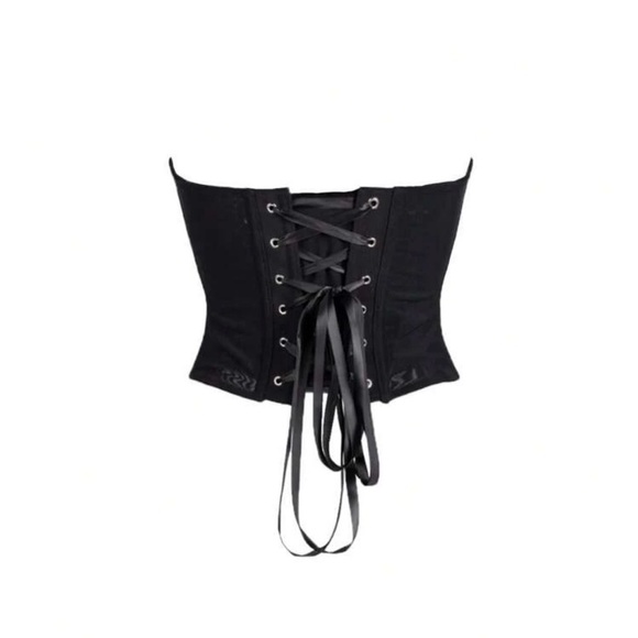 Black Sheer Corset Top NWT - Picture 2 of 2